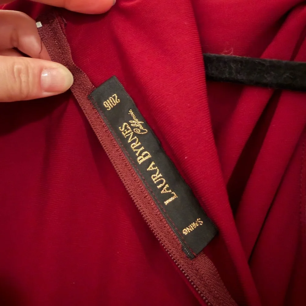 Pinup Couture Burgundy / Wine Malia Top - Picture 5 of 5